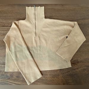 Aritzia Babaton Ribbed Knit Half Zip, XXS